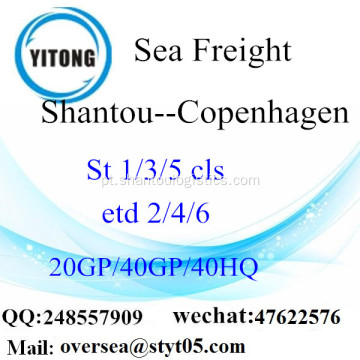 Shantou Porto Mar transporte de mercadorias para Copenhaga